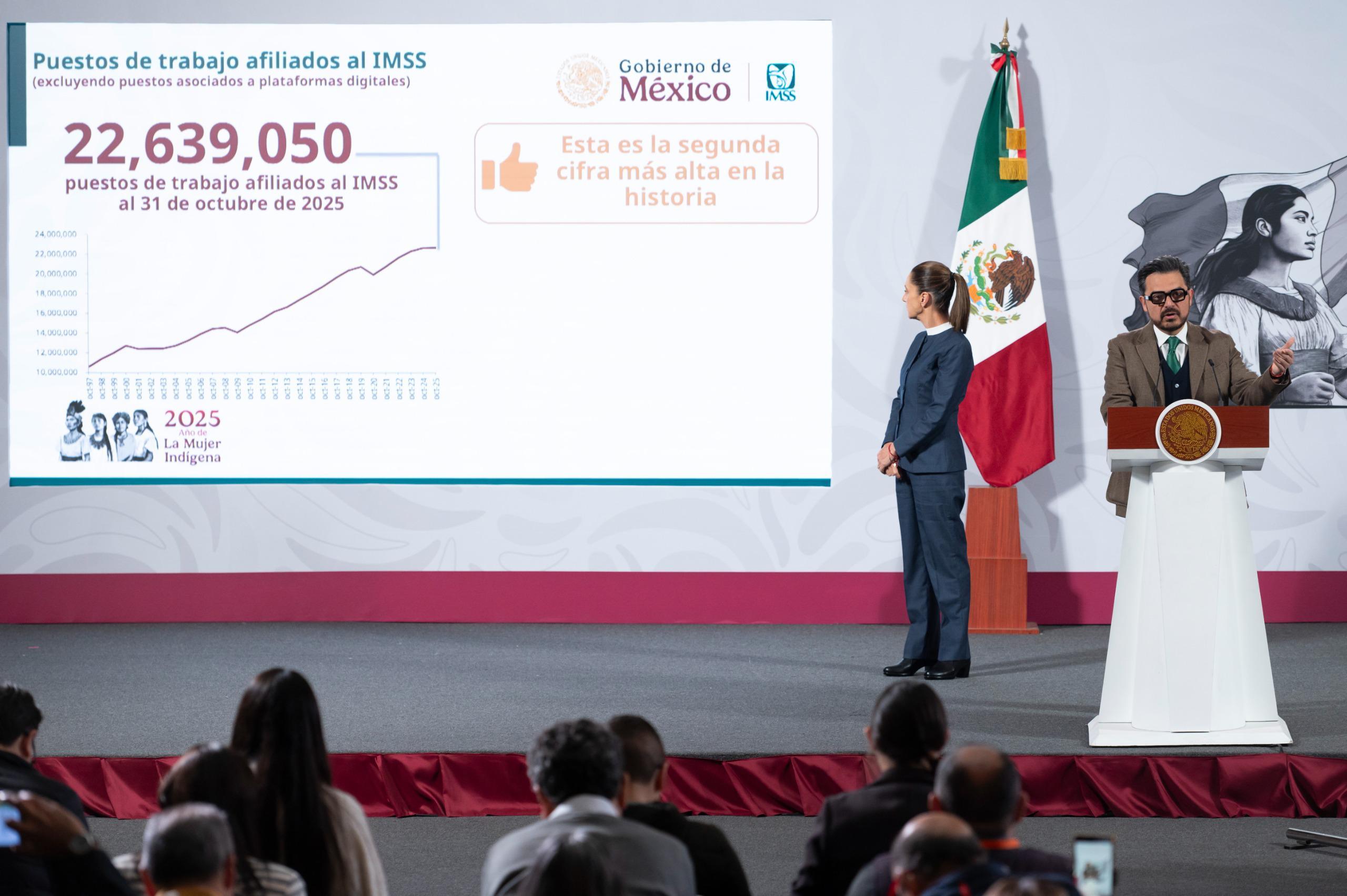 Alcanzan cifra histórica de empleo formal afiliado al IMSS en México