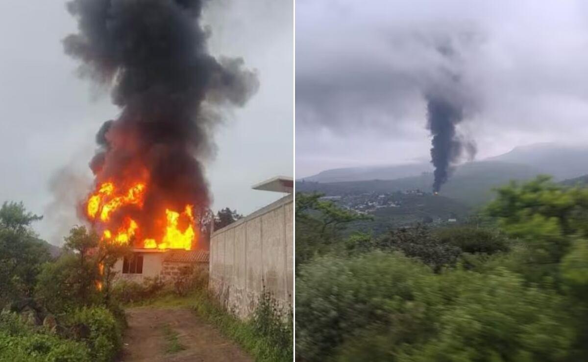 Explota bodega en Hidalgo y deja huella de posible huachicol oculto