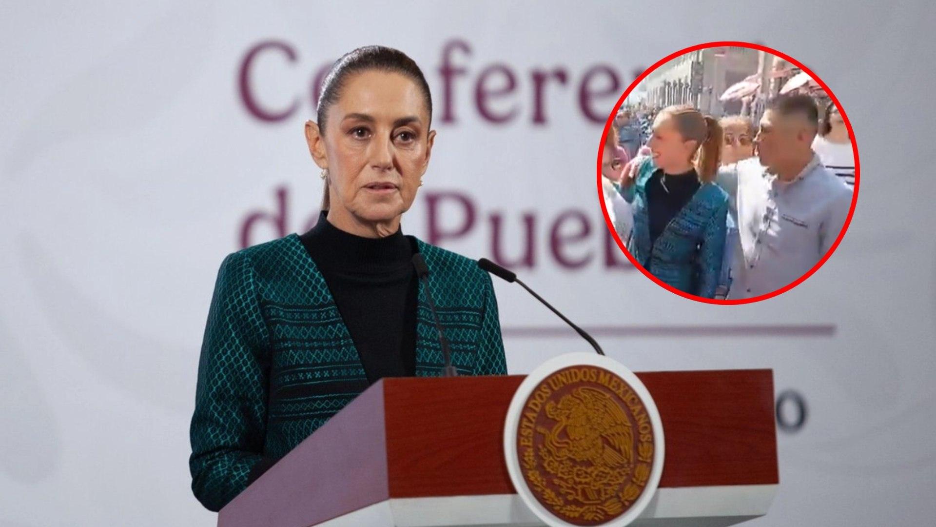 Enfrenta presidenta situación de acoso en recorrido por centro capitalino