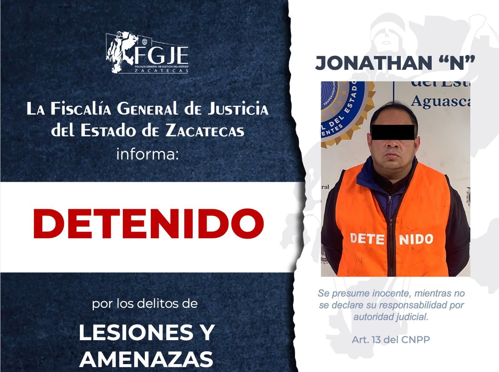 Detienen a persona por lesiones y amenazas