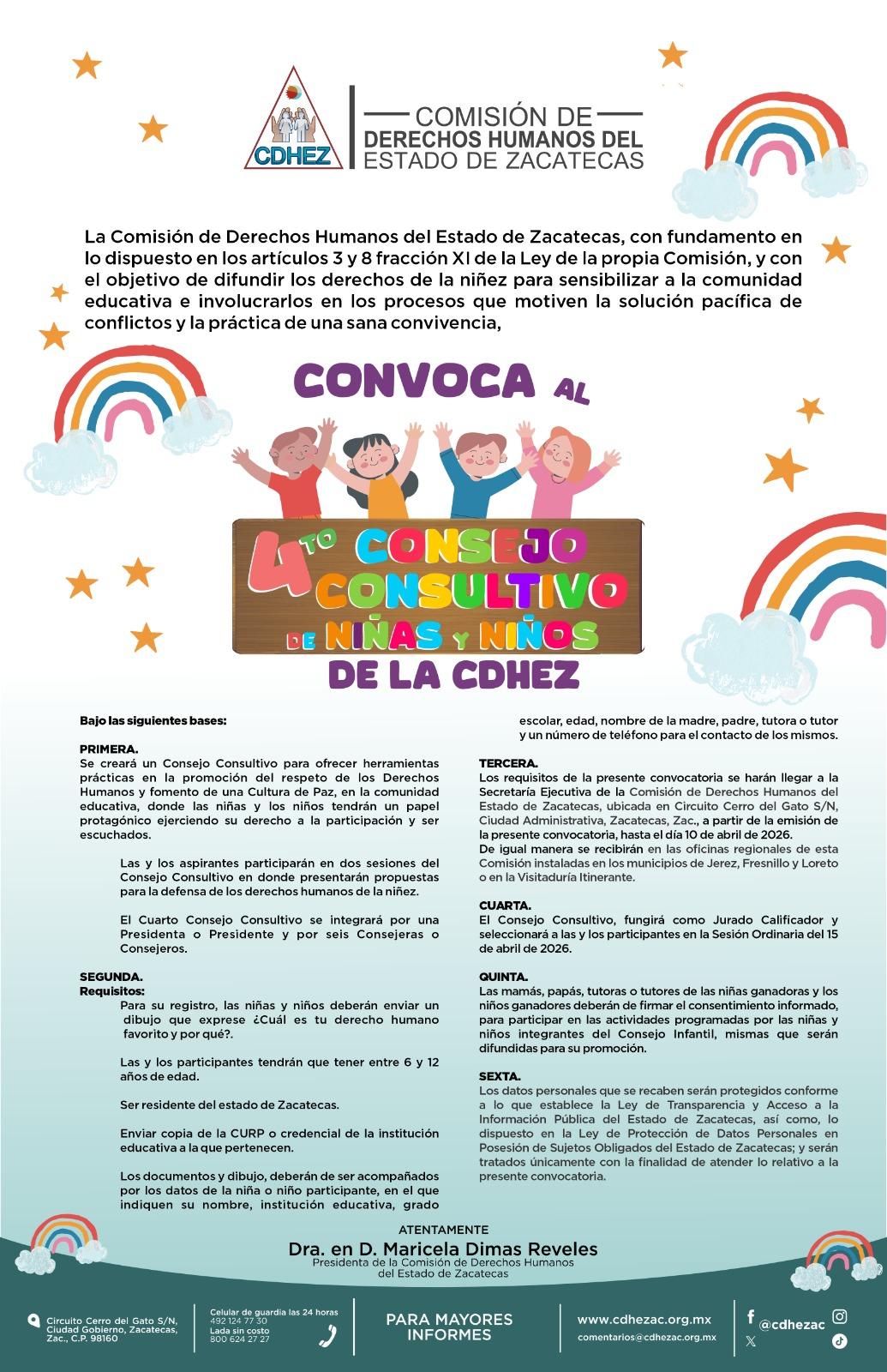 Impulsa CDHEZ participación infantil y abre nueva convocatoria