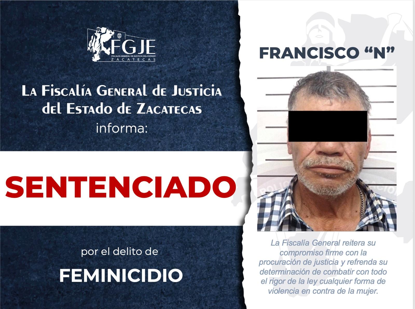 FGJEZ logra sentencia condenatoria por feminicidio