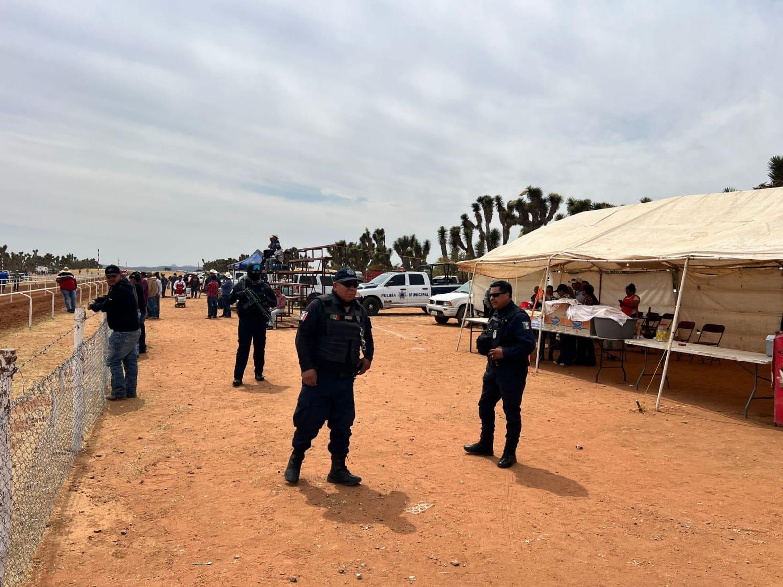 Refuerzan seguridad durante carrera de caballos en Guanajuatillo