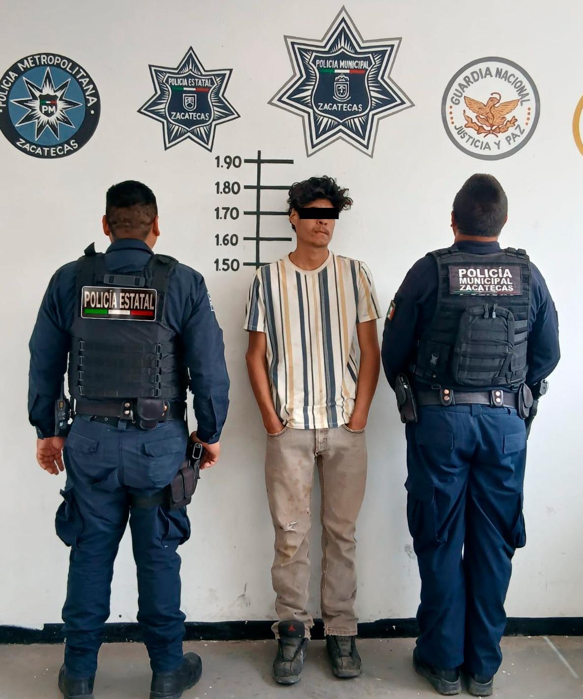 Detienen a joven con droga tras reporte ciudadano en Cieneguillas