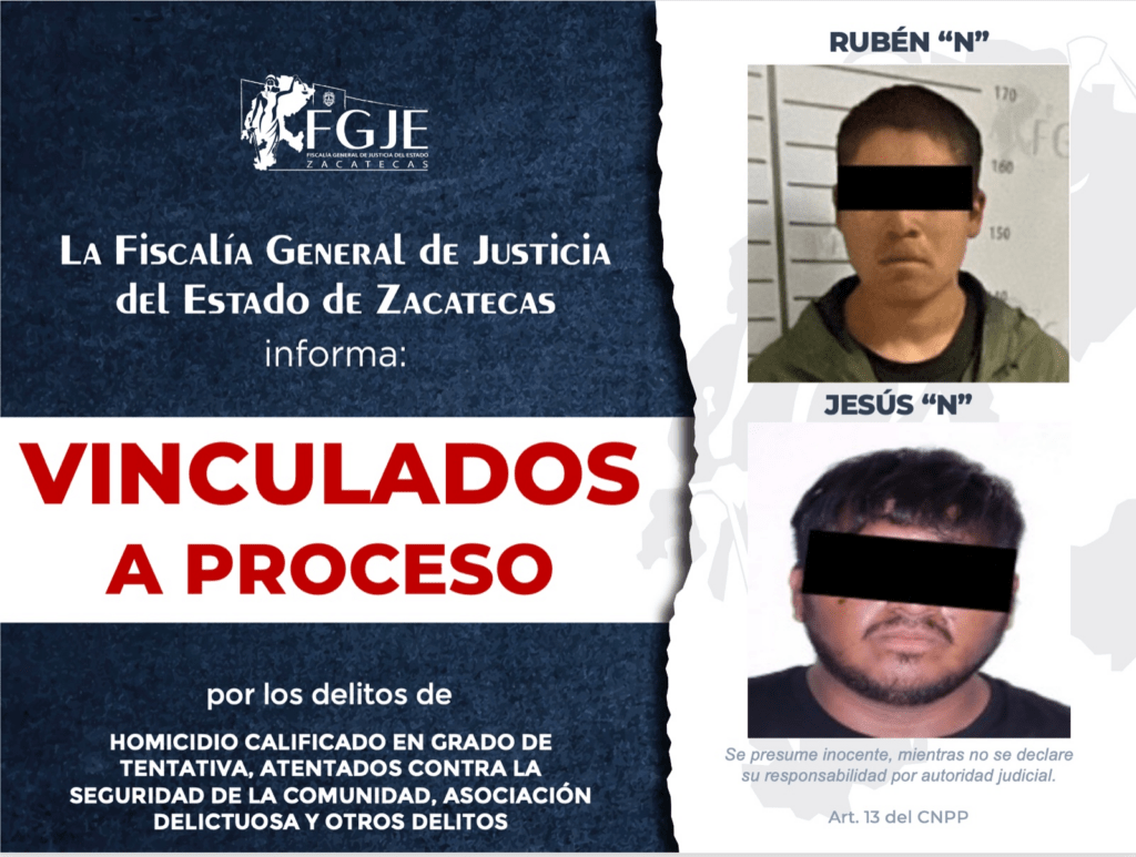 Vinculados a proceso, cuatro generadores de violencia en Zacatecas ...