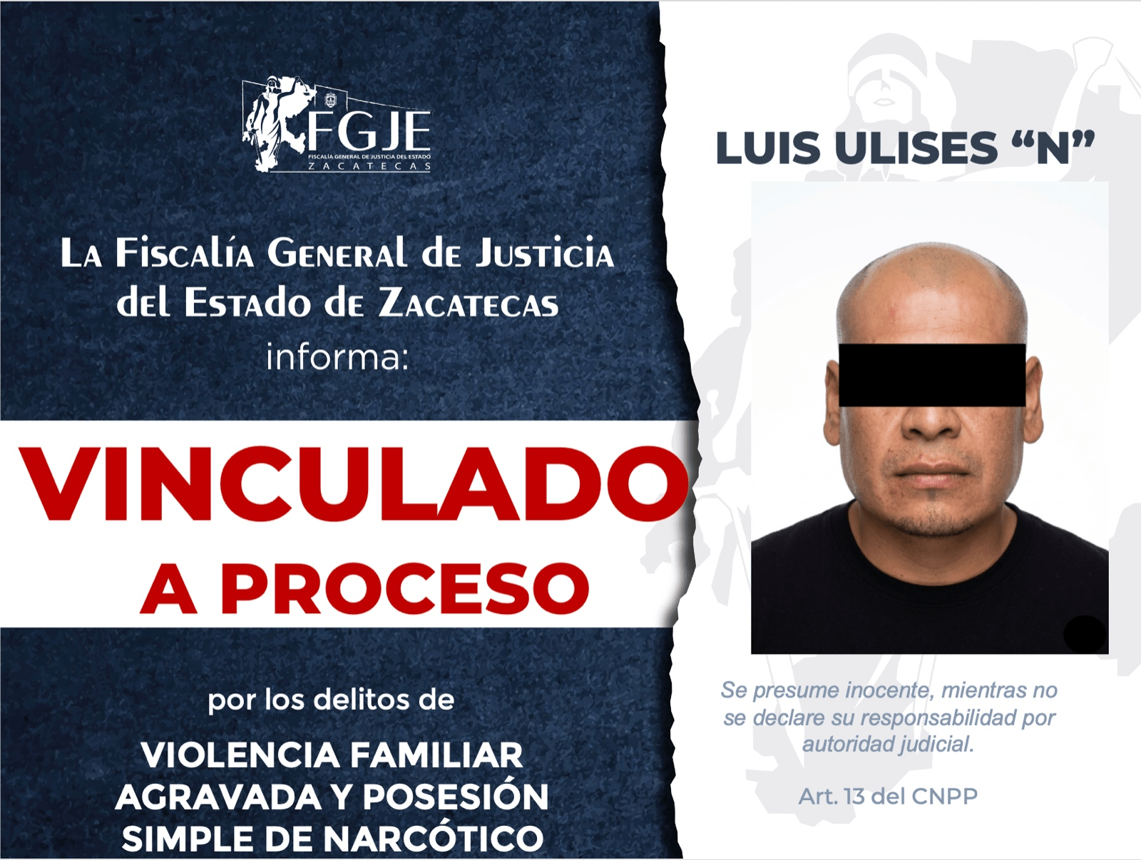 Queda Ulises vinculado a proceso