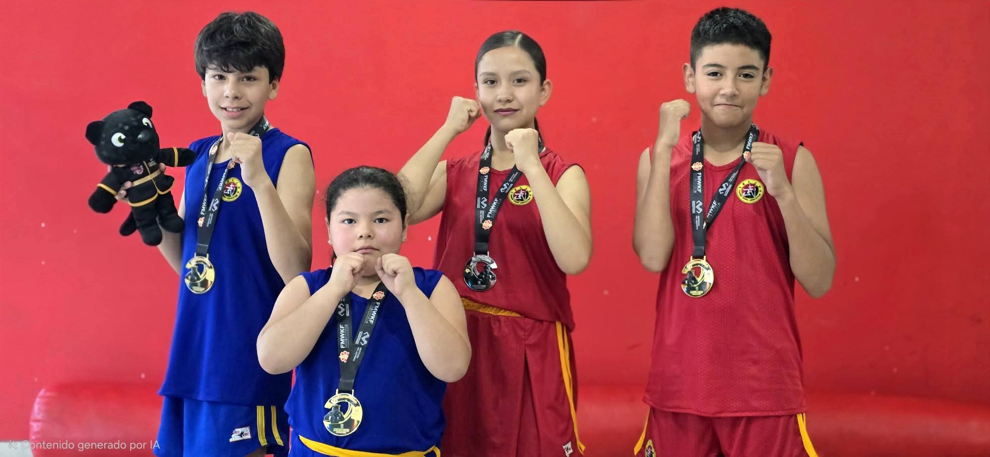 Sube Río Grande cinco veces al podio en el Selectivo Nacional de Kung Fu