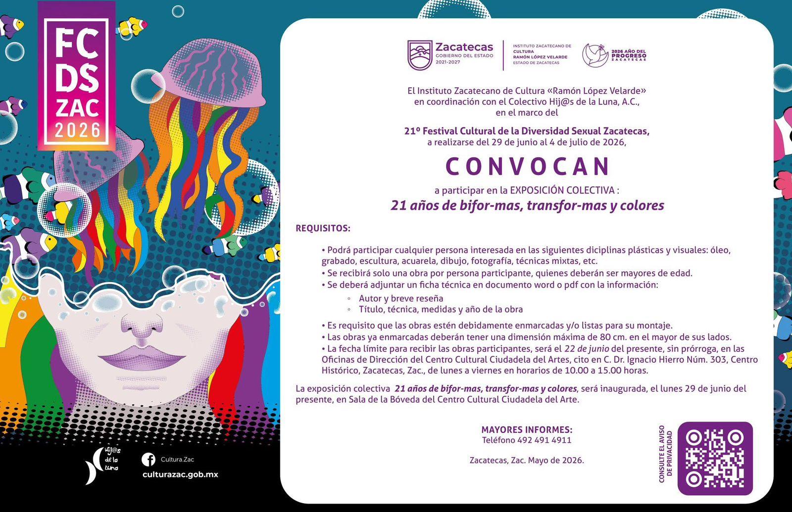 Abre convocatoria el Festival Cultural de la Diversidad Sexual en Zacatecas