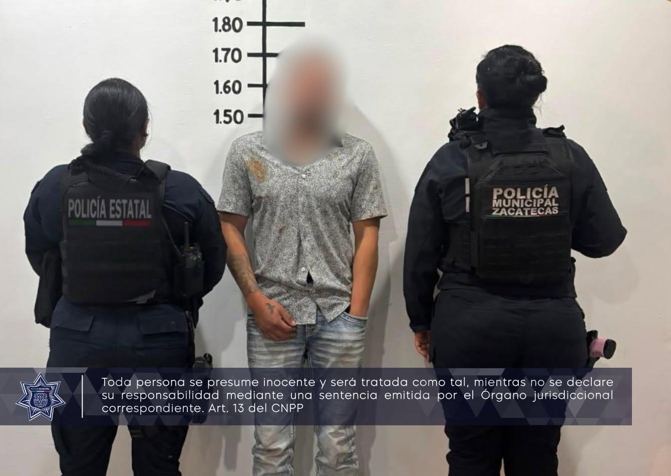 Detienen a hombre por daños y amenazas en Zacatecas