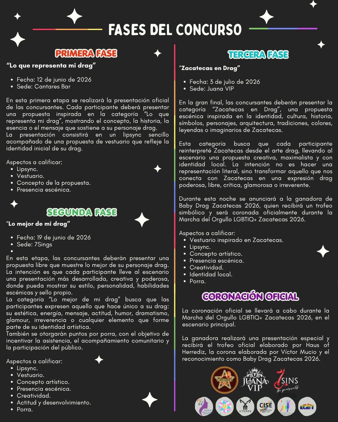 Buscan a la primera Baby Drag Zacatecas 2026