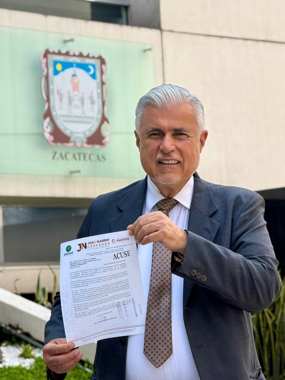 Solicita Narro licencia para participar en proceso interno de Morena