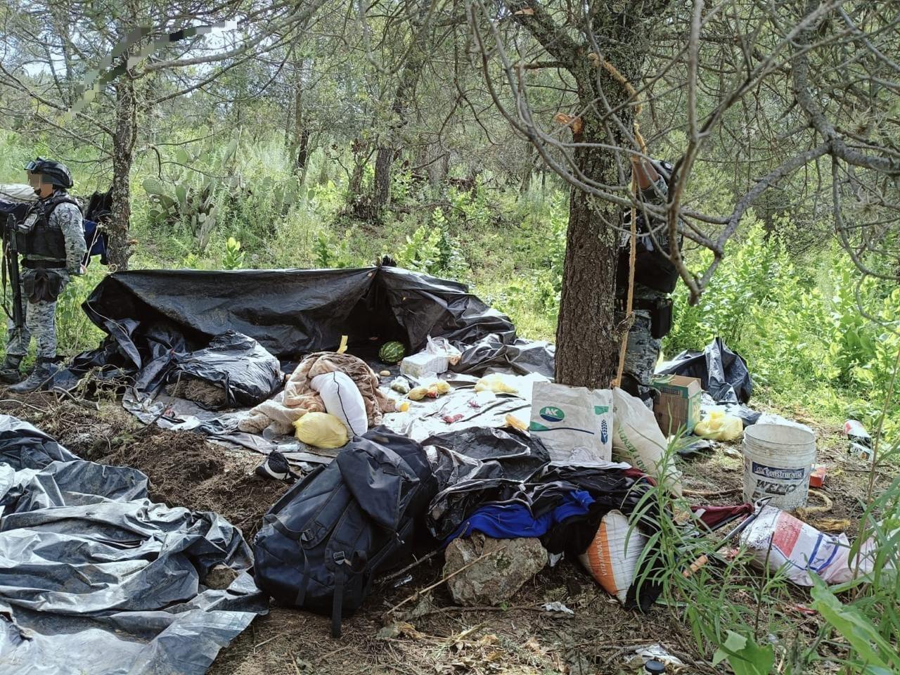 Desmantelan campamento delictivo durante operativo en Chalchihuites