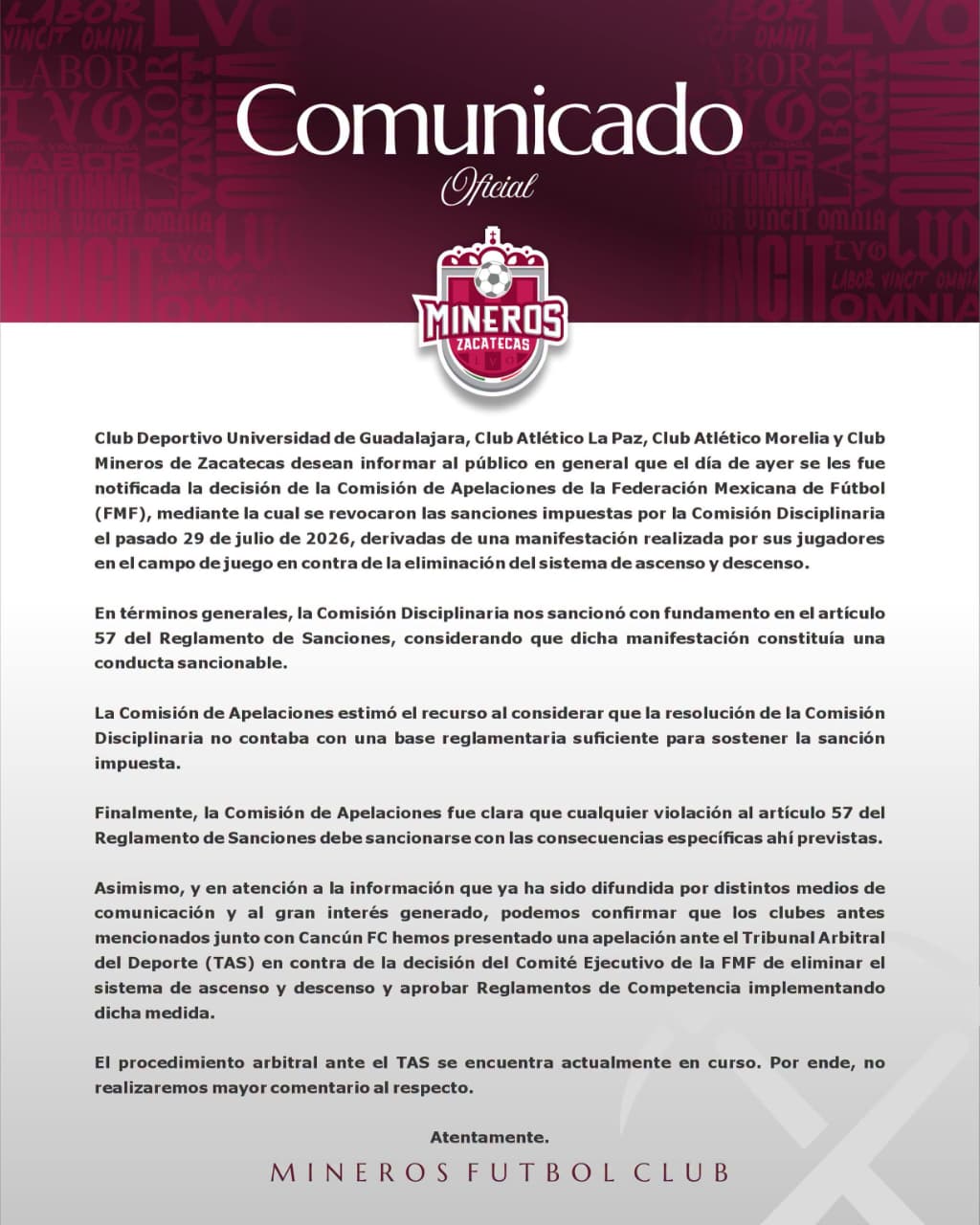 Revocan sanciones a clubes Expansión por protesta contra el no ascenso y descenso